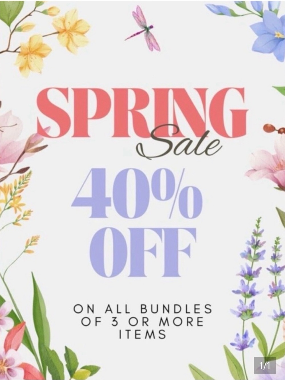 Spring Sale 40% Off Bundles Of 3 Or More Items
